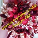 Bouquet de Cire Bordeaux & Rose