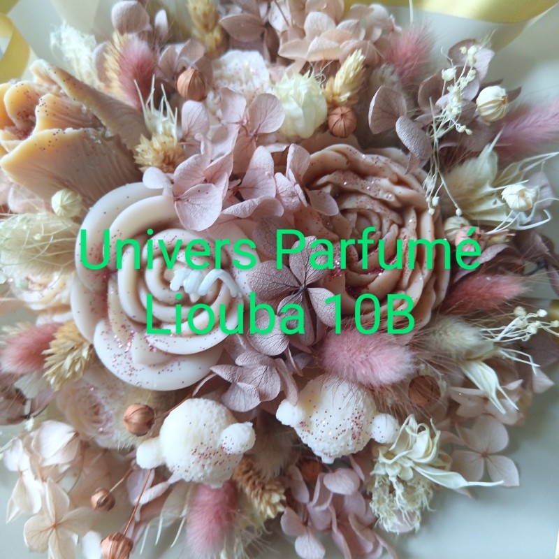 Bouquet de Fleurs de Cire Rose & Caramel