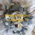 Bouquet de Fleurs de Cire Gris & Blanc
