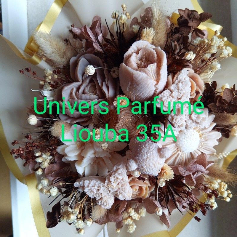 Bouquet de Fleurs de Cire Chocolat & Crème