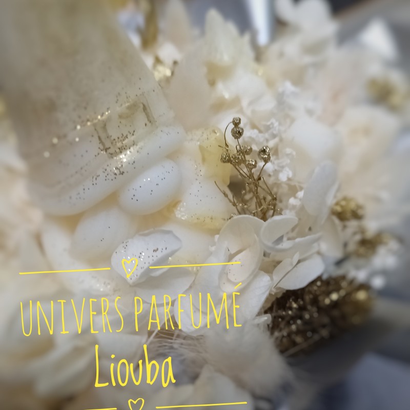 Bouquet de Fleurs de Cire Noël Or