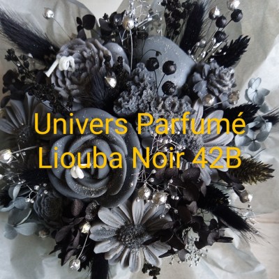 Bouquet de Fleurs de Cire Noir & Gris