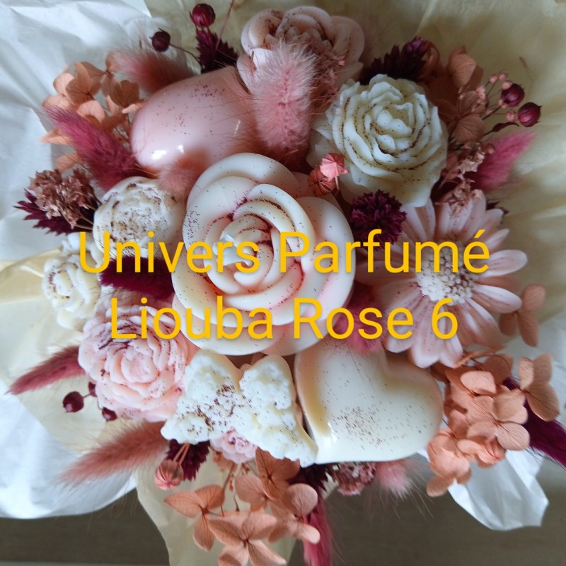 Bouquet de Fleurs de Cire Rose & Lie de Vin