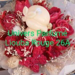 Bouquet de Fleurs de Cire Rouge et Blanc