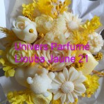 Bouquet de Fleurs de Cire Jaune & Blanc