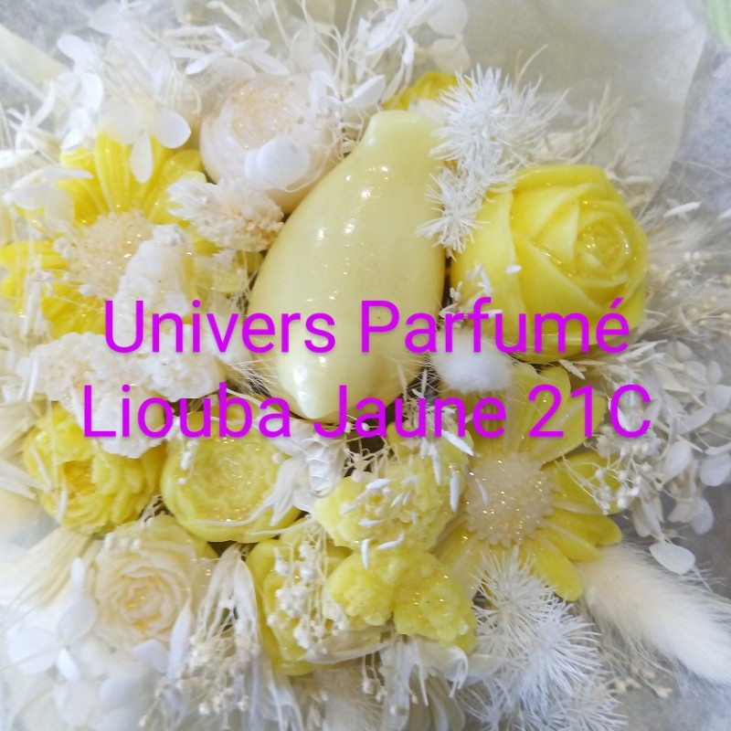 Bouquet de Fleurs de Cire Jaune & Blanc