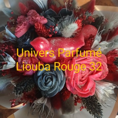 Bouquet de Fleurs de Cire ROUGE