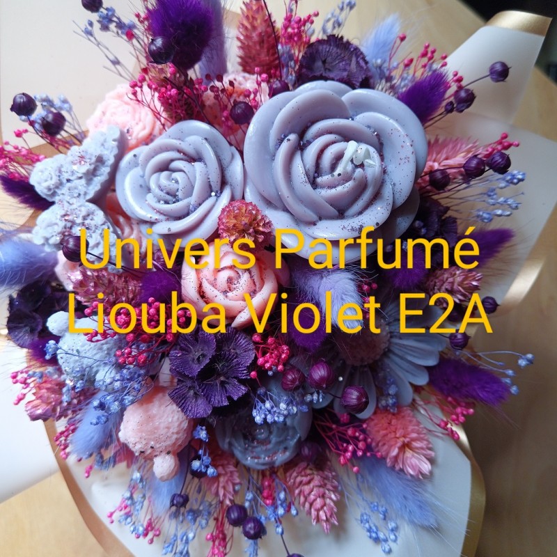 Bouquet de Fleurs de Cire VIOLET