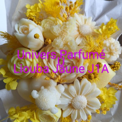 Bouquet de Fleurs de Cire JAUNE