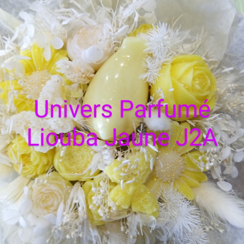Bouquet de Fleurs de Cire JAUNE