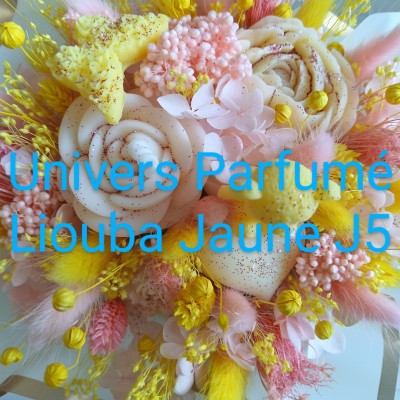 Bouquet de Fleurs de Cire JAUNE