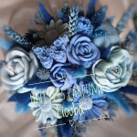 Bouquet de Fleurs de Cire BLEU