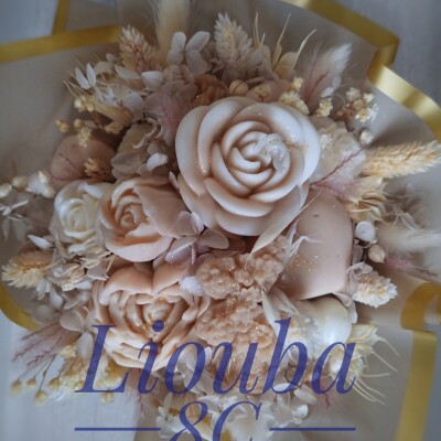Bouquet de Fleurs de Cire CARAMEL