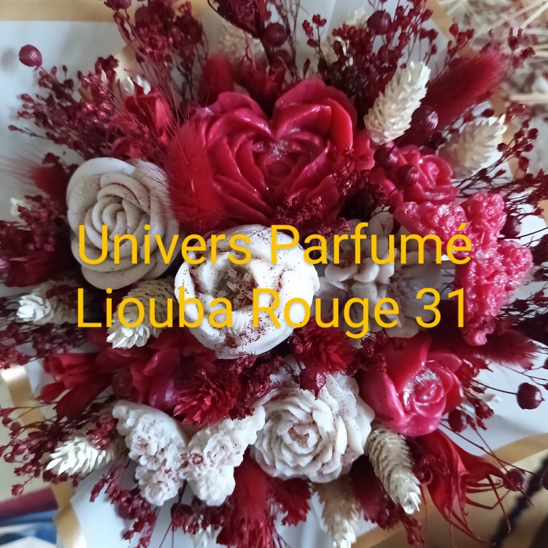 Bouquet de Fleurs de Cire ROUGE
