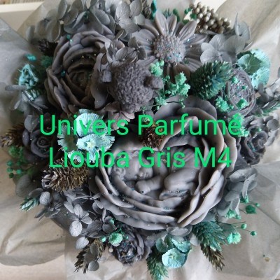 Bouquet de Fleurs de Cire GRIS